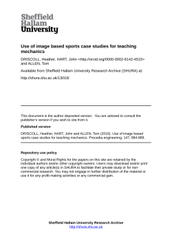Use of Image Based Sports Case Studies for Teaching Mechanics