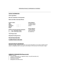 Expression of Interest - Community Futures 16/37
