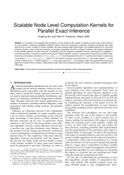 Scalable Node Level Computation Kernels for Parallel Exact Inference