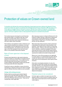 Protection of values on Crown-owned land