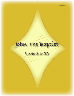 John The Baptist - Calvary Fellowship Susquehanna Valley