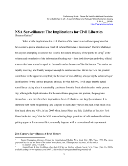 NSA Surveillance: The Implications for Civil Liberties