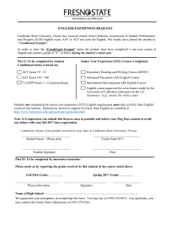 English - Fresno State