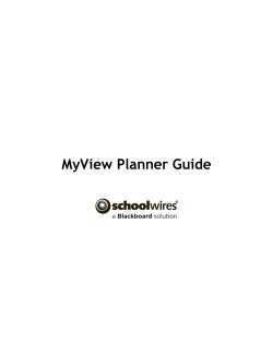 MyView Planner Guide
