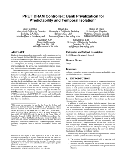 PRET DRAM Controller: Bank Privatization for