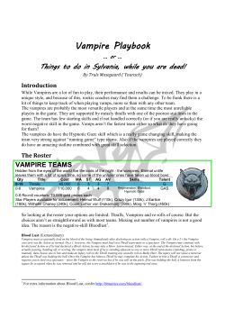 Vampires Playbook