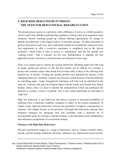 9. high risk behaviours in prison: the need for