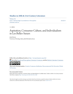 Aspiration, Consumer Culture, and Individualism