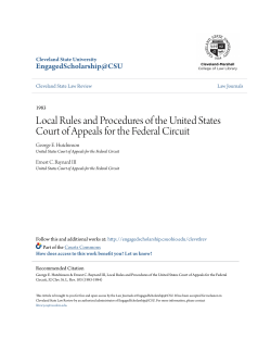 Local Rules and Procedures of the United States Court of Appeals