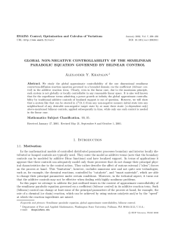 - ESAIM: Control, Optimisation and Calculus of