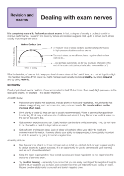 Dealing with exam nerves