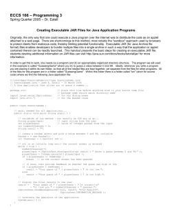 ECCS 166 &ndash; Programming 3