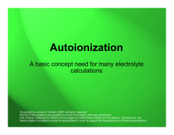 Autoionization
