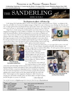 the sanderling - Monterey Audubon Society