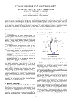 DYNAMIC BEHAVIOUR OF AN AIR SPRING ELEMENT