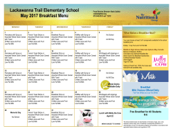 May Elementary Breakfast - Lackawanna Trail School District