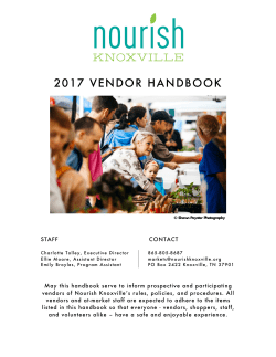 VENDOR HANDBOOK (Updated Jan 2017)