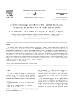 Cenozoic landscape evolution of the Lambert basin, East Antarctica
