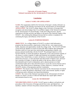 University of Georgia Chapter National Association for the