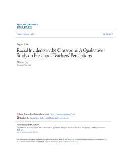 Racial Incidents in the Classroom: A Qualitative Study on