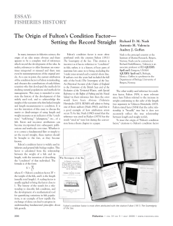The Origin of Fulton`s Condition Factor— Setting the Record Straight