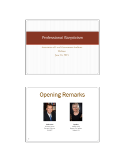 Professional Skepticism Handouts