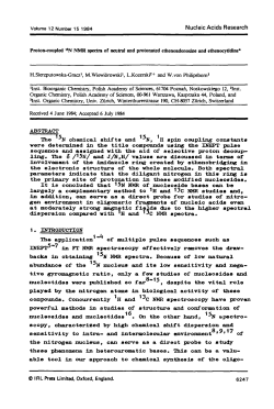 Proton-Coupled 15N NMR spectra of neutral adn protonated
