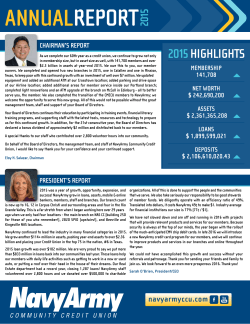2015 Annual Report PDF - NavyArmy Community Credit Union