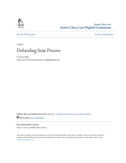Defunding State Prisons - Santa Clara Law Digital Commons