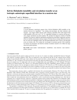 Kelvin&ndash;Helmholtz instability and circulation transfer at an isotropic