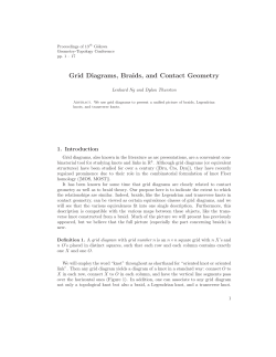 Grid Diagrams, Braids, and Contact Geometry