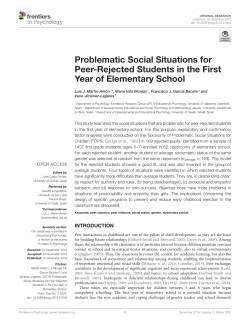 Problematic Social Situations for Peer