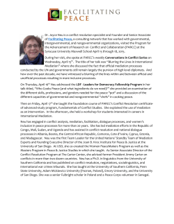 Dr. Joyce Neu is a conflict resolution specialist and Founder and