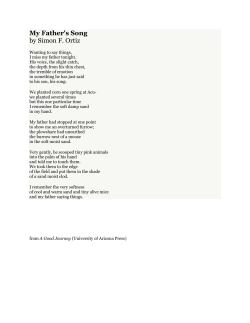 My Father`s Song by Simon F. Ortiz