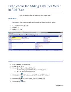 Instructions for Adding a Utilities Meter in AiM (6.x)