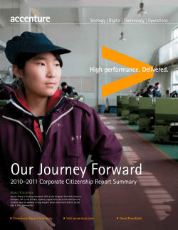 2010&ndash;2011 Corporate Citizenship Report Summary