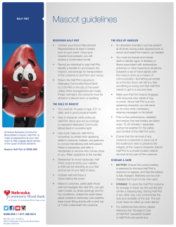 Mascot guidelines - Nebraska Community Blood Bank