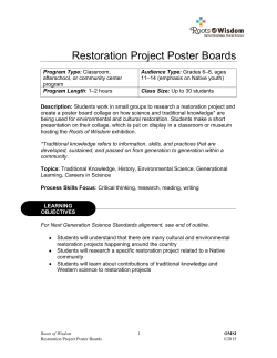 Restoration Project Poster Boards