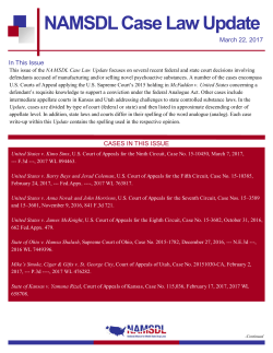NAMSDL Case Law Update