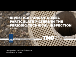 Investigations of diesel particulate filters in the periodic