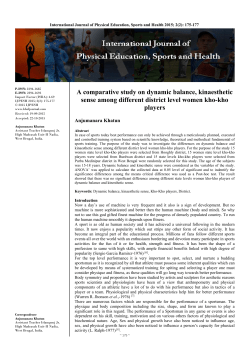 A comparative study on dynamic balance, kinaesthetic sense among