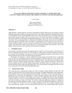 analytics driven master planning for mecca