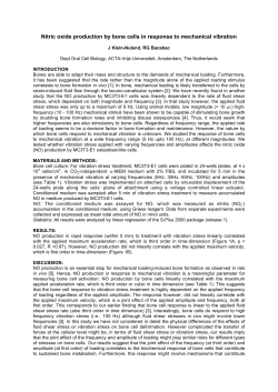 Nitric oxide production by bone cells in response to mechanical