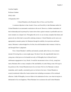 Sutphin 1 Caroline Sutphin Professor Graham ENGL