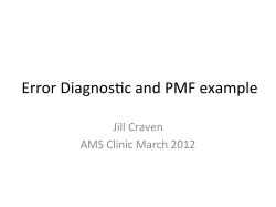 Error Diagnos0c and PMF example