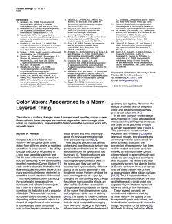Color Vision: Appearance Is a Many