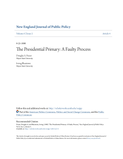 The Presidential Primary: A Faulty Process