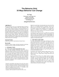 The Behavior Grid: 35 Ways Behavior Can Change