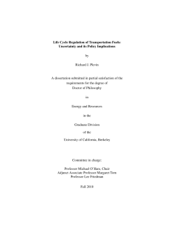 Life Cycle Regulation of Transportation Fuels: Uncertainty and its