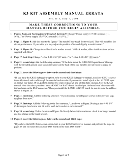 k3 kit assembly manual errata